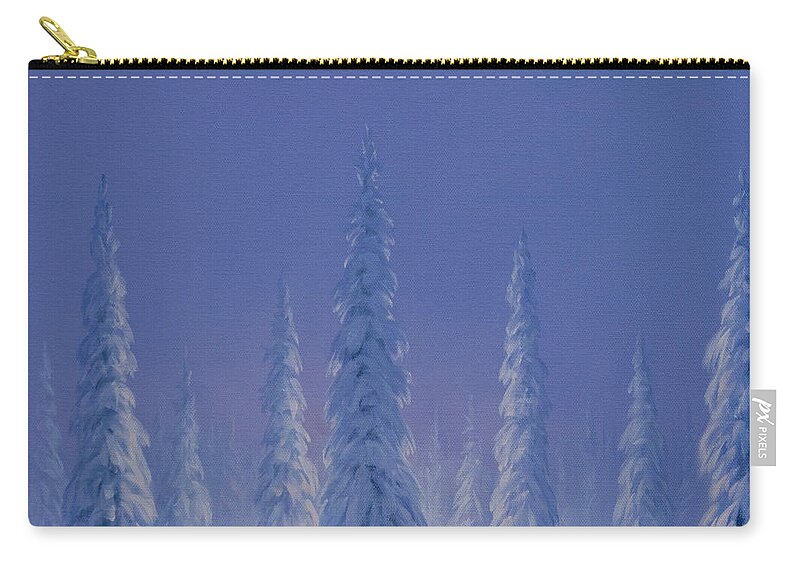 Christmas Card Zip Pouch featuring the painting Wonderland by Brian McCarthy
