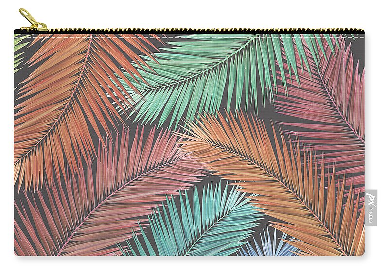 Summer Zip Pouch featuring the digital art Tropical Shining  by Mark Ashkenazi