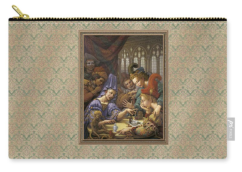 Fortune Teller Carry-all Pouch featuring the pastel The Fortune Teller by Kurt Wenner