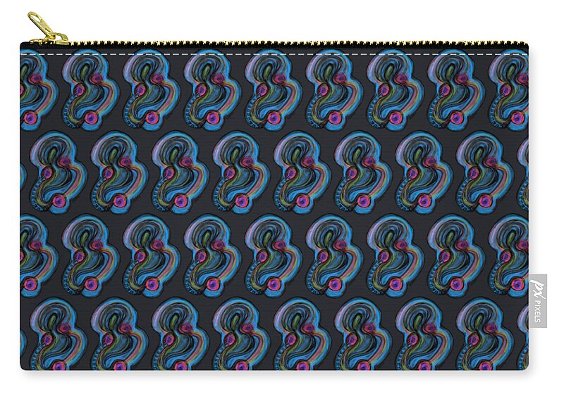 Amoeba Zip Pouch featuring the digital art Amoeba #23 by Ljev Rjadcenko