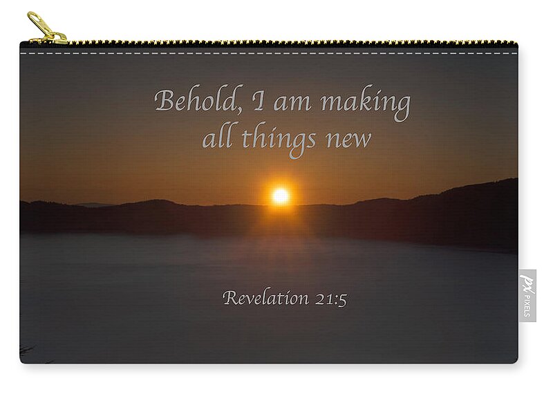 Revelation 21:5 Zip Pouch featuring the photograph Making all things new by Alessandra RC