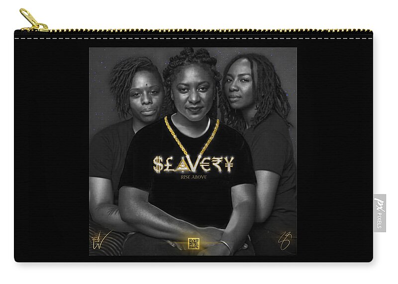 Wunderle Art Zip Pouch featuring the digital art Black Lives Matter Founders by Wunderle