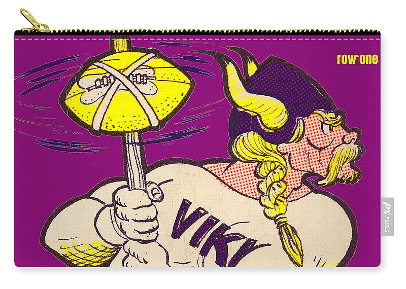 Vintage Minnesota Vikings Art Zip Pouch