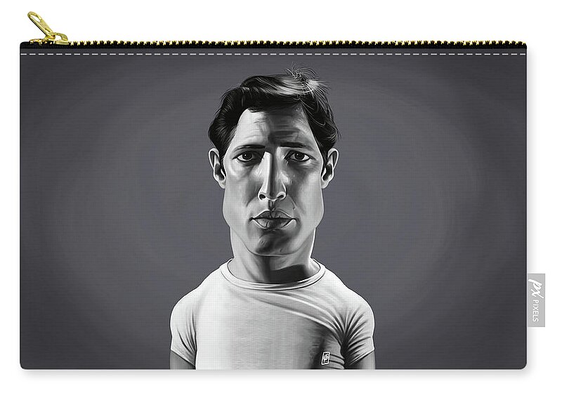 Illustration Zip Pouch featuring the digital art Celebrity Sunday - Marlon Brando by Rob Snow