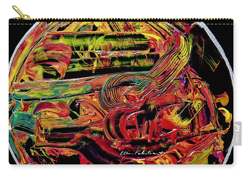 Wall Art Zip Pouch featuring the painting Sailing Through The Stratosphere by Ellen Palestrant