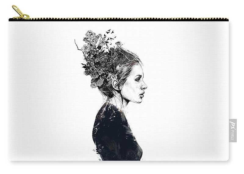 Girl Zip Pouch featuring the painting Coming home by Balazs Solti