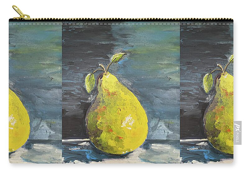 Pear Carry-all Pouch featuring the mixed media French Pear by Linda Bailey