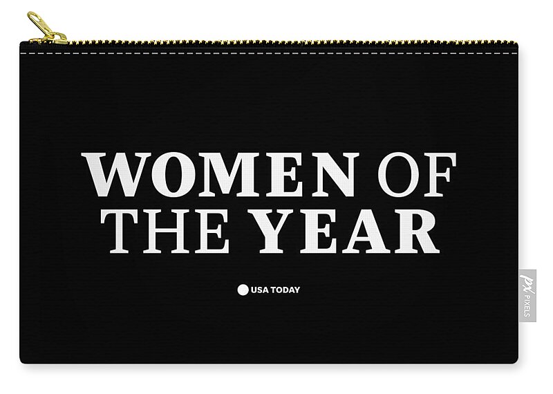 Usa Today Zip Pouch featuring the digital art Women of the Year White Logo by Gannett Co