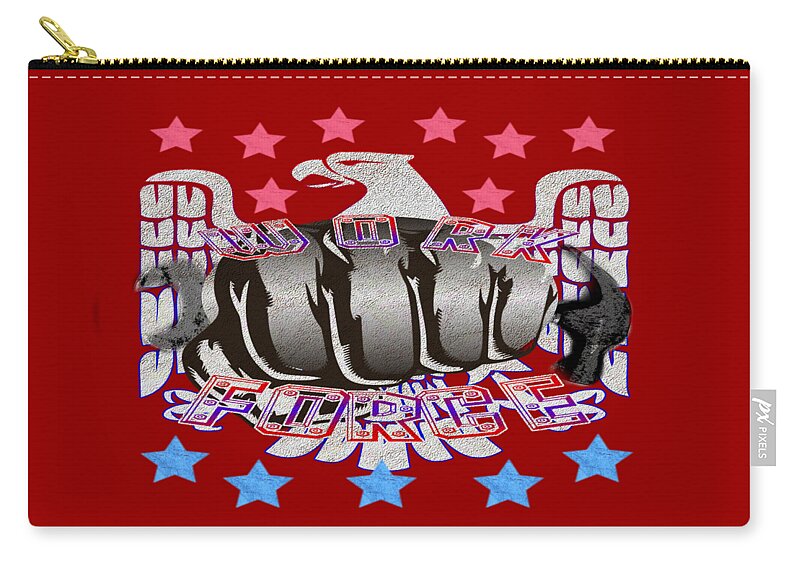 Happy Labor Day Zip Pouch featuring the digital art Happy Labor Day Work Force by Delynn Addams