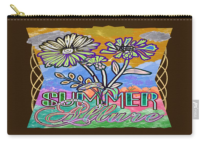 Summer Allure Zip Pouch featuring the digital art Summer Allure Fun in the Sun by Delynn Addams