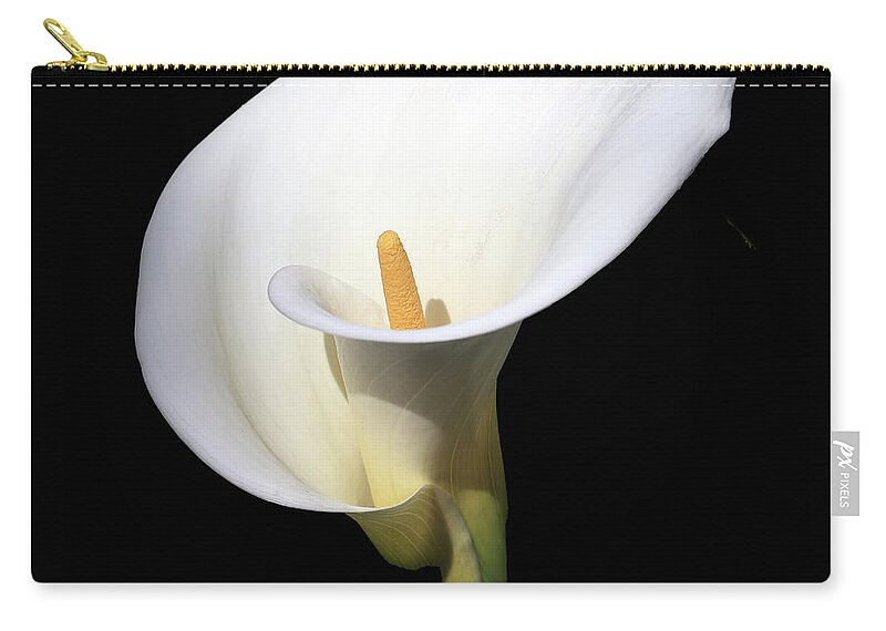 Arum Lily Zip Pouch featuring the photograph Arum Lily by Tony Mills