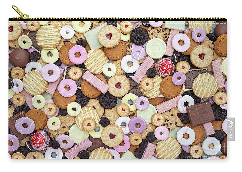 Biscuits Zip Pouch featuring the photograph Assorted Biscuits by Tim Gainey