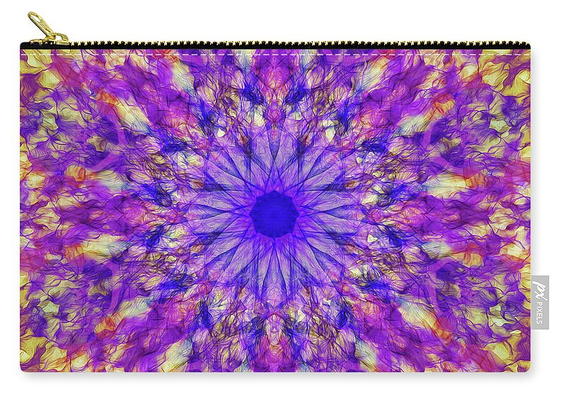 Digital Painting Zip Pouch featuring the digital art Asteraceae Digitalis by Neece Campione