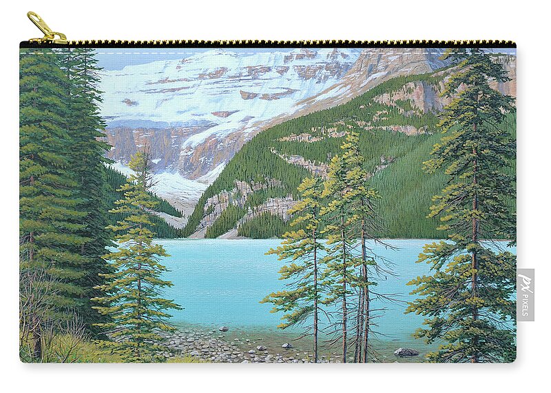 Jake Vandenbrink Zip Pouch featuring the painting At The Height of Summer by Jake Vandenbrink