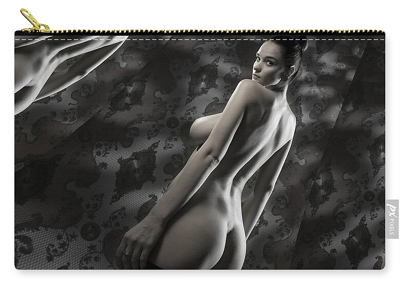 Naked Zip Pouch featuring the digital art Atalanta Biology by Stephane Poirier