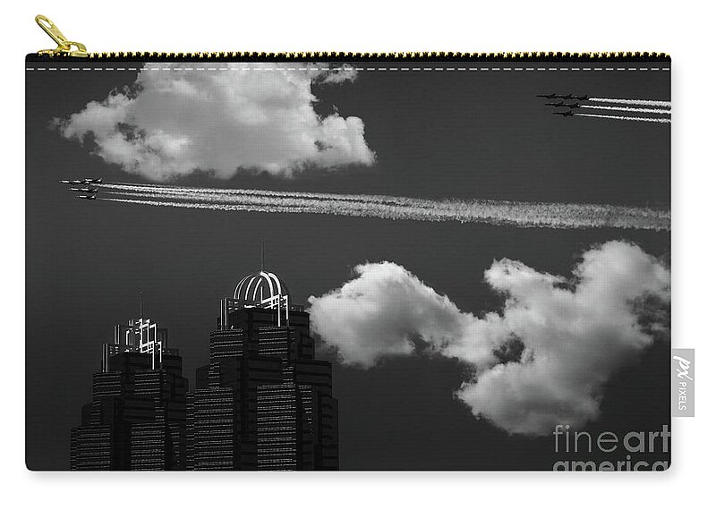 Blue Angels Carry-all Pouch featuring the photograph Atlanta Flyover by Doug Sturgess