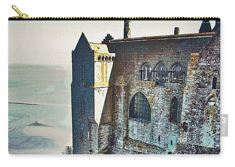 Atop Mont Saint Michel Carry-all Pouch featuring the photograph Atop Mont Saint Michel by Susan Maxwell Schmidt