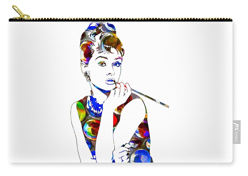 Audrey Hepburn Breakfast at Tiffany's  Zipper Pouch for Sale by claryce84