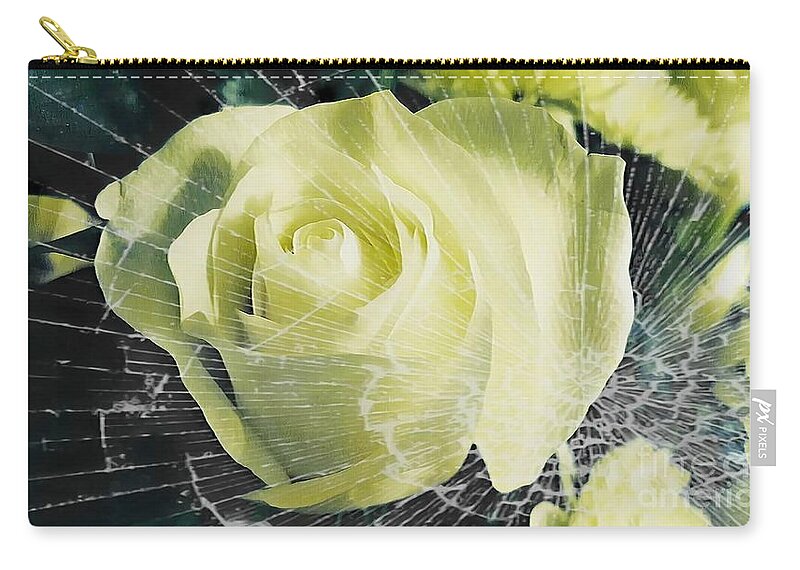 Rose Zip Pouch featuring the photograph Aunt Edna's Rose by Rachel Hannah