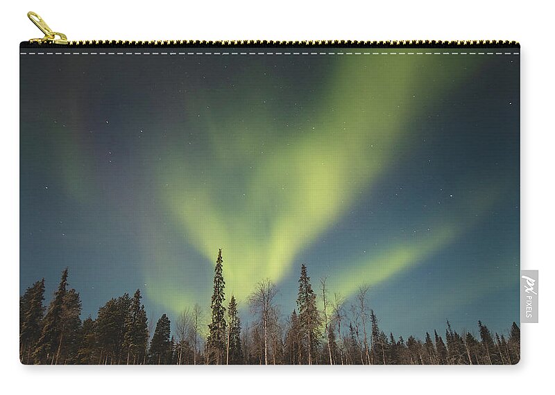 Aurora Borealis Carry-all Pouch featuring the photograph Dance of wild nature - Aurora borealis by Vaclav Sonnek