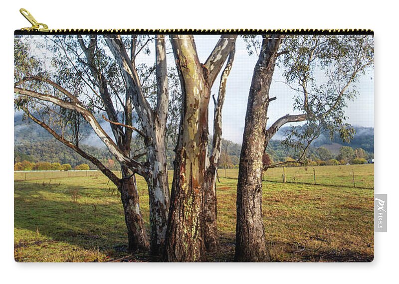 Australian Gum Trees Zip Pouch featuring the photograph Australian Gum Trees by Vicki Walsh
