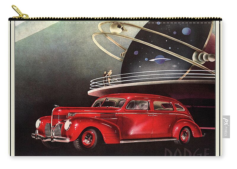1939 Dodge Deluxe Zip Pouch featuring the photograph Automotive Art 529 by Andrew Fare