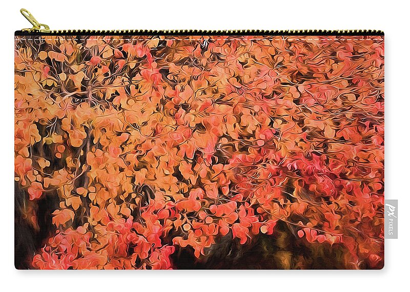 Autumn Color Zip Pouch featuring the digital art Autumn Abstract 1 by JC Findley