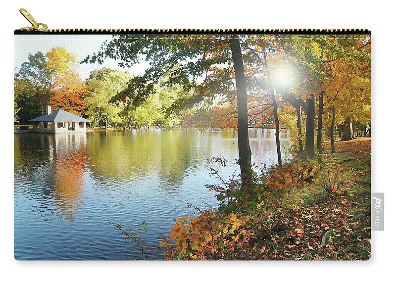Autumn Zip Pouch featuring the photograph Autumn at Tilley Pond by Diana Angstadt