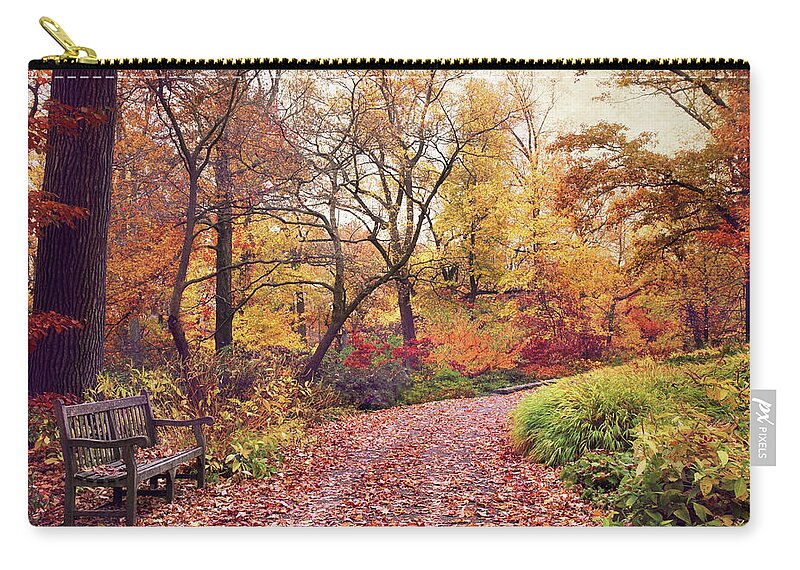 Autumn Zip Pouch featuring the photograph Autumn Azalea Garden by Jessica Jenney