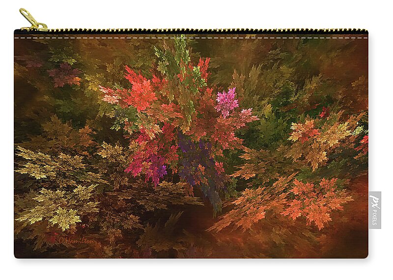 Autumn Zip Pouch featuring the digital art Autumn Bouquet by Olga Hamilton