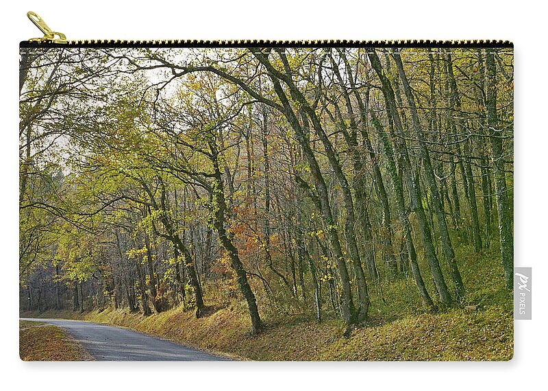 Landscape Zip Pouch featuring the photograph Autumn colors by Karine GADRE