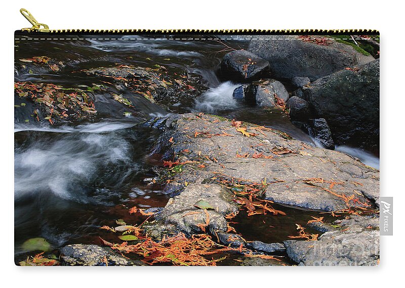 Oregon Waterfalls Zip Pouch featuring the photograph Autumn Fantasy Land 4- Sweet Creek Falls by Janie Johnson