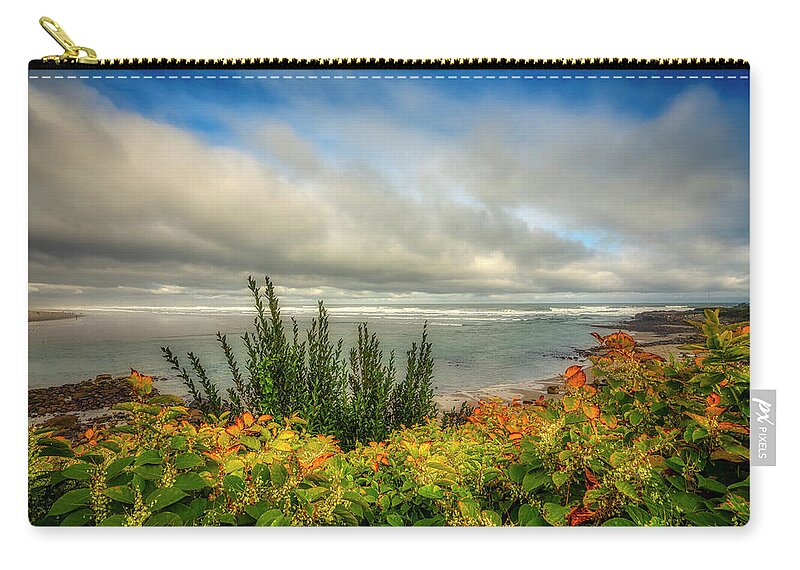 Marginal Way Carry-all Pouch featuring the photograph Autumn Foliage on Marginal Way by Penny Polakoff