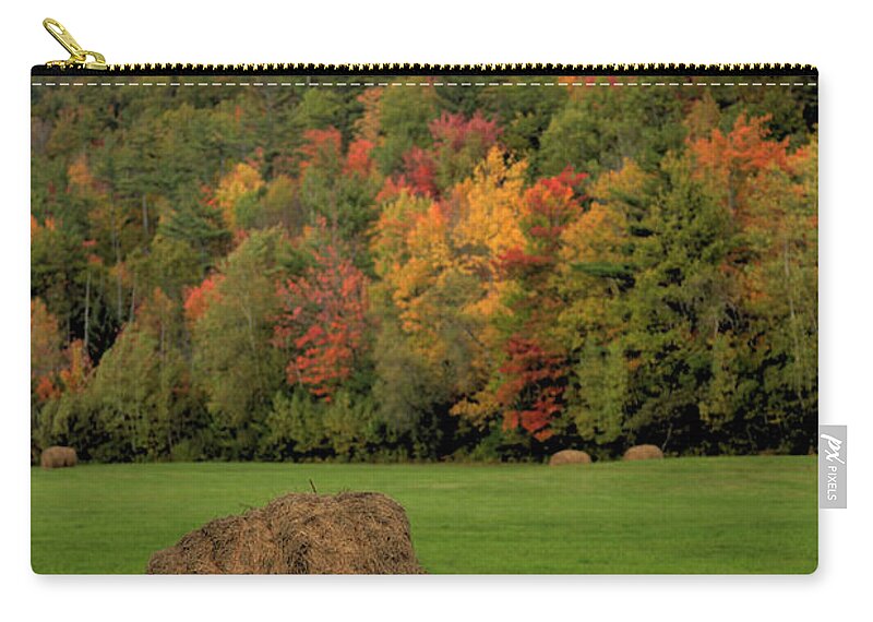 Fine Art Carry-all Pouch featuring the photograph Autumn Hay Harvest by Robert Harris