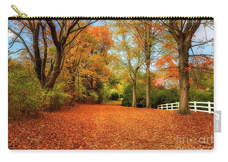 Autumn Zip Pouch featuring the photograph Autumn in the Country by Shelia Hunt