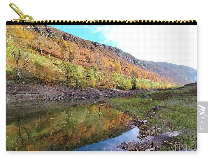 Landscape Zip Pouch featuring the photograph Autumn in the Elan Valley by Gemma Reece-Holloway
