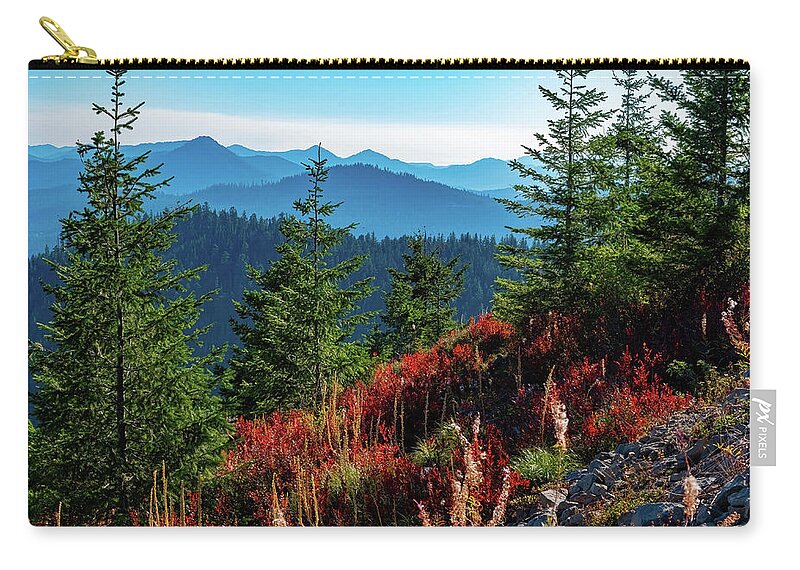  Zip Pouch featuring the photograph Autumn in the mountain's by Ulrich Burkhalter