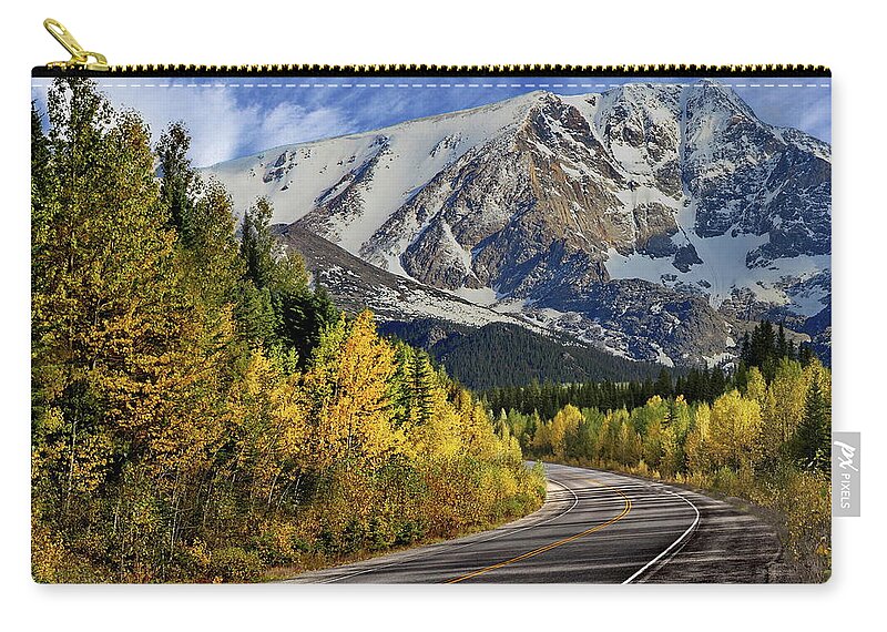 Autumn Zip Pouch featuring the photograph Autumn in the Rockies by Russ Harris