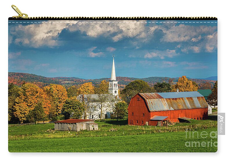 Peacham Zip Pouch featuring the photograph Autumn in Winter in Peacham by Scenic Vermont Photography