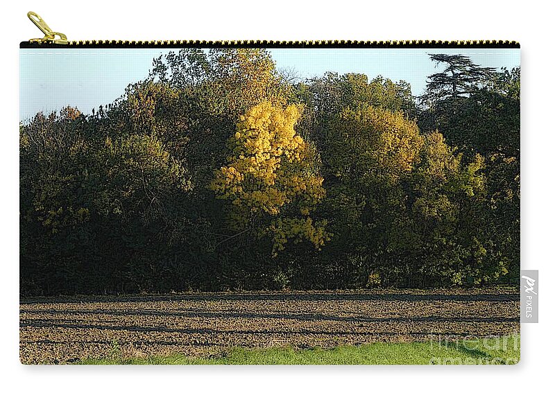 Art Zip Pouch featuring the photograph Autumn landscapes 3 by Jean Bernard Roussilhe