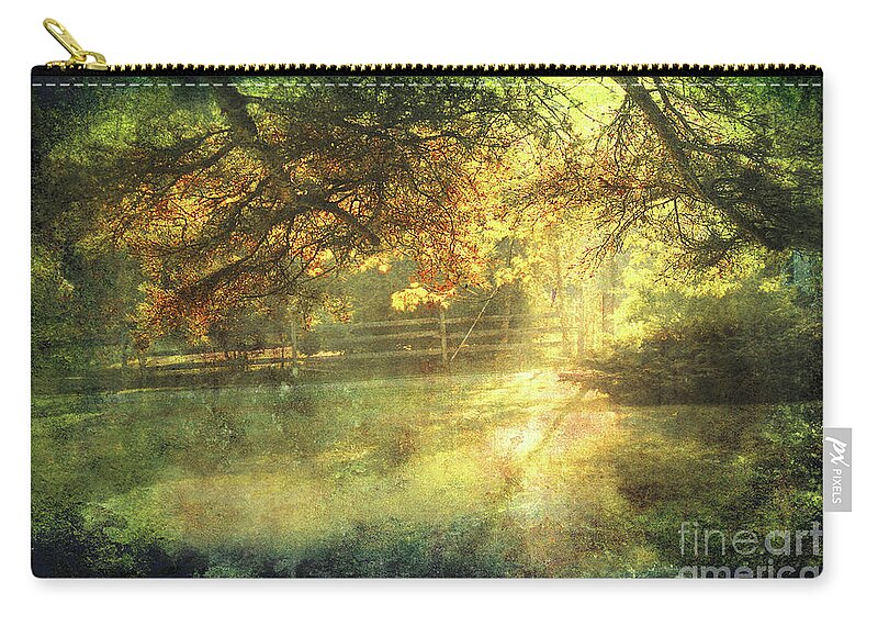 Landscape Zip Pouch featuring the photograph Autumn Light by Ellen Cotton