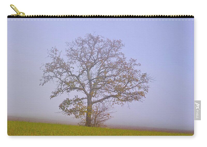 Landscape Zip Pouch featuring the photograph Autumn mist by Karine GADRE