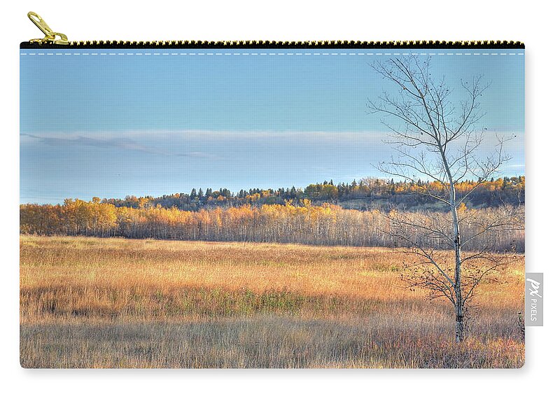 Autumn Zip Pouch featuring the photograph Autumn Morning by Jim Sauchyn