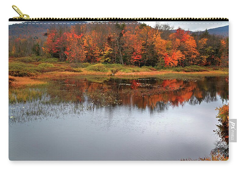 Fine Art Zip Pouch featuring the photograph Autumn on Mason Lake by Robert Harris