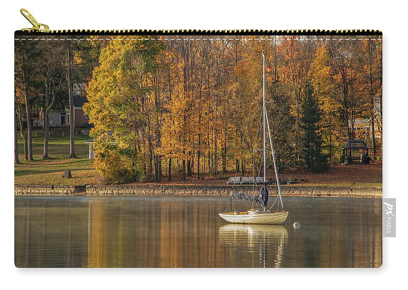 Lake Zip Pouch featuring the photograph Autumn on the Lake by Rod Best