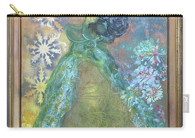 Princess Zip Pouch featuring the painting Autumn Queen by Leslie Porter