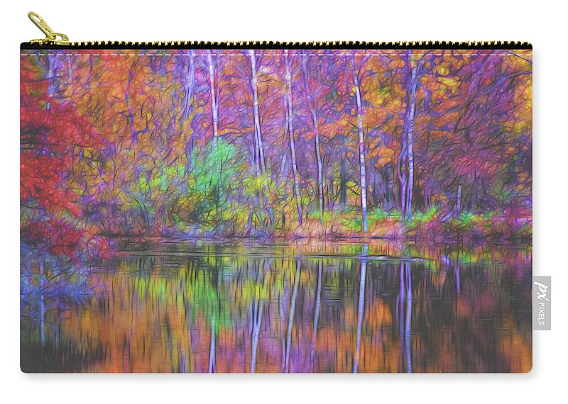 Lake Reflection Carry-all Pouch featuring the photograph Autumn Reflection II by Tom Singleton