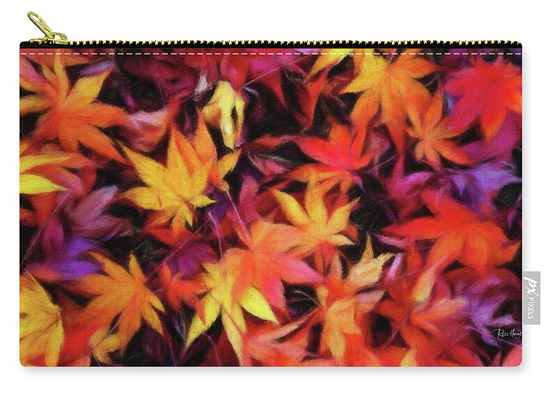 Leaves Zip Pouch featuring the digital art Autumn by Russ Harris
