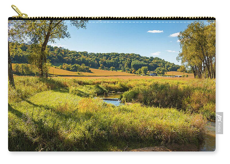 Autmn Zip Pouch featuring the photograph Autumn Spring Creek by Mark Mille