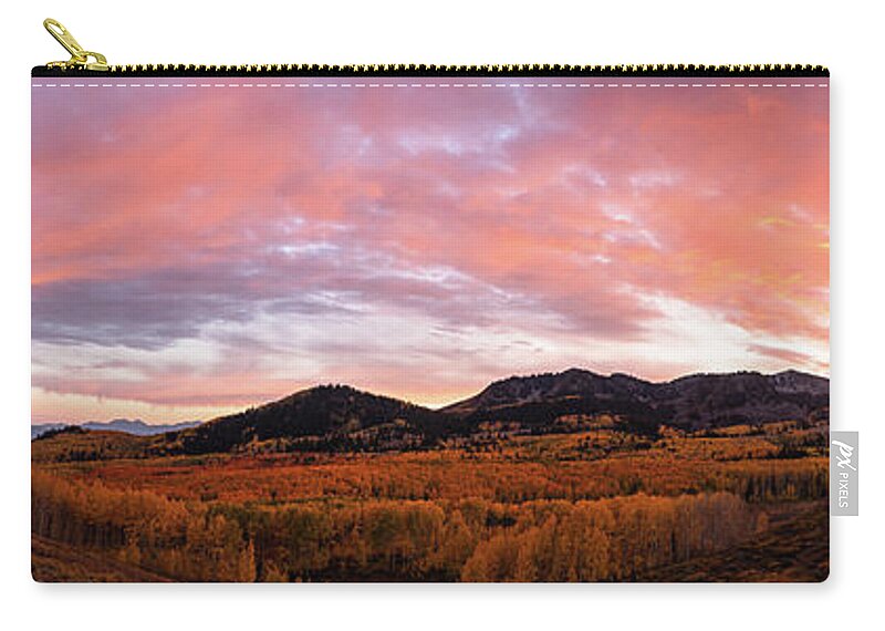 Autumn Carry-all Pouch featuring the photograph Autumn Sunset by Wesley Aston